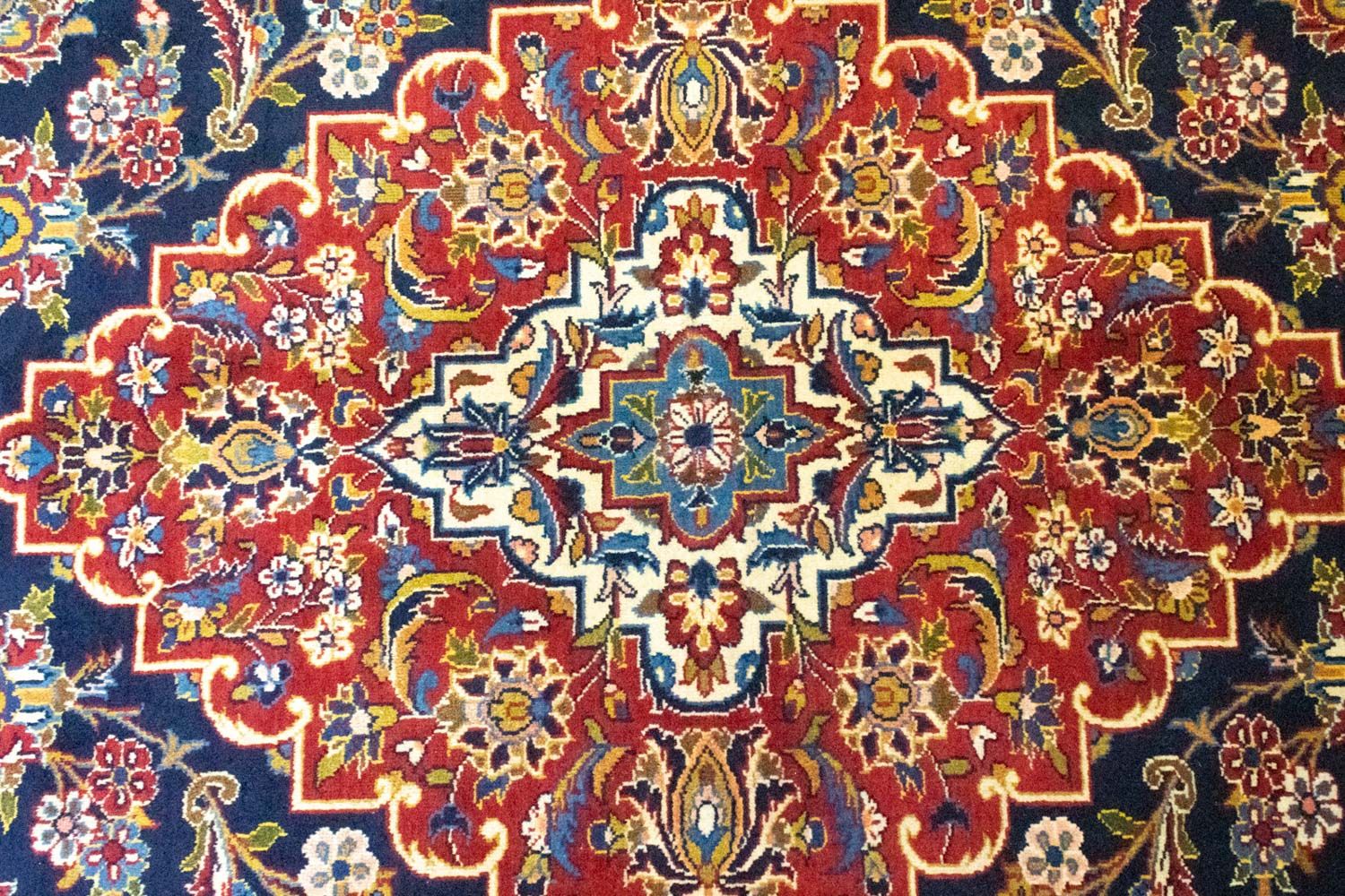 Perserteppich - Keshan 419 x 298 cm - blau - Image 2