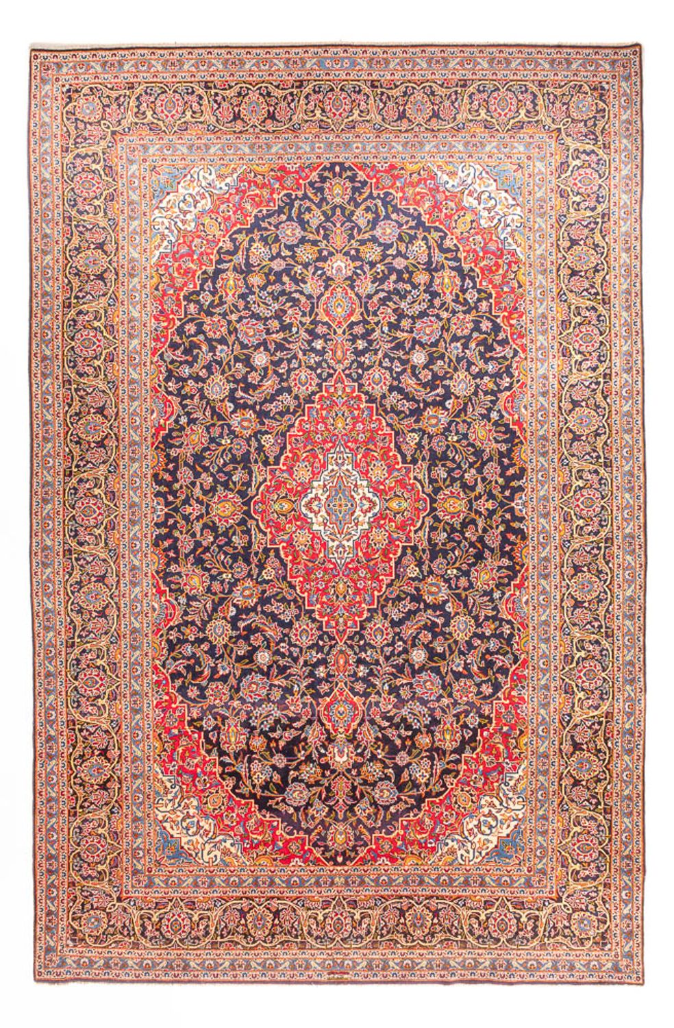 Perserteppich - Keshan - 445 x 310 cm - dunkelblau