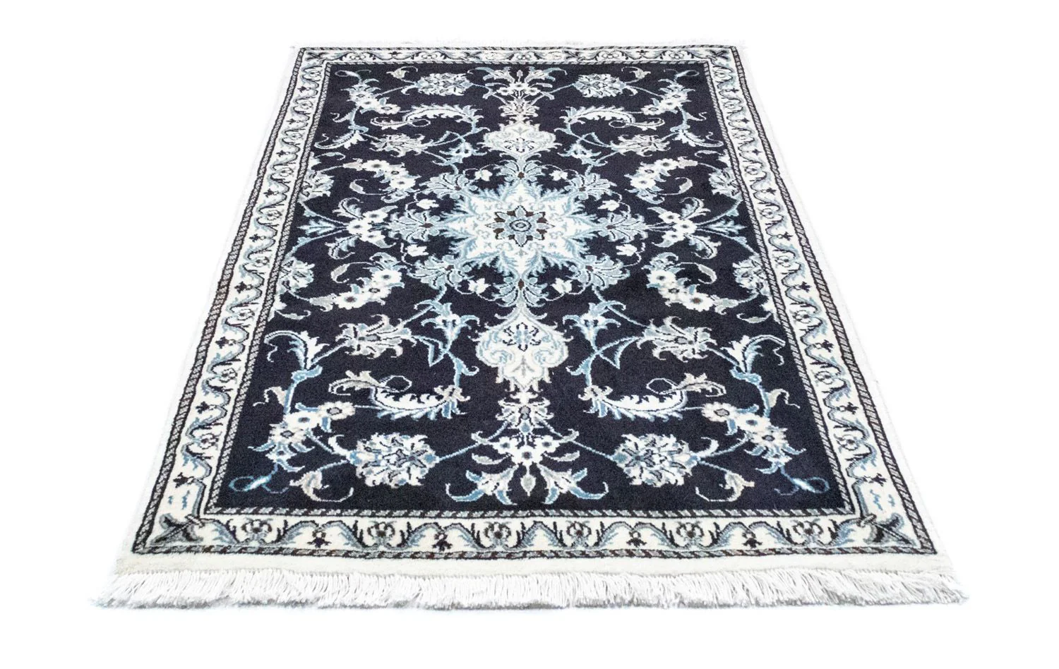 Perserteppich - Nain 136 x 90 cm - blau - Image 5