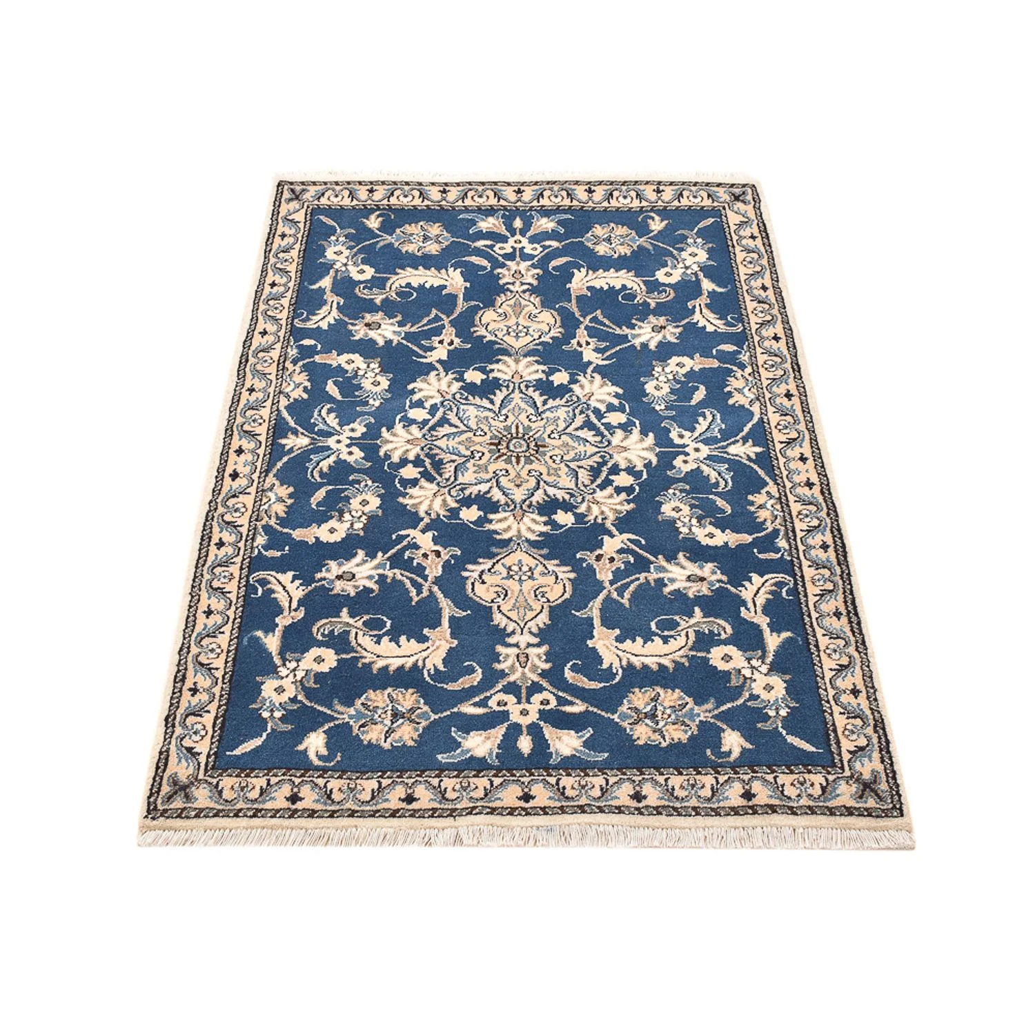 Perserteppich - Nain - 137 x 88 cm - blau - Image 4