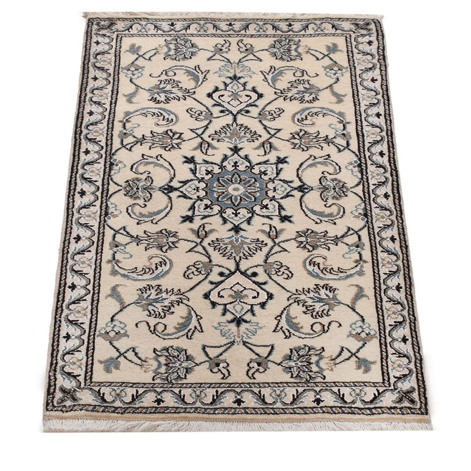 Perserteppich - Nain - 138 x 67 cm - creme - Image 4