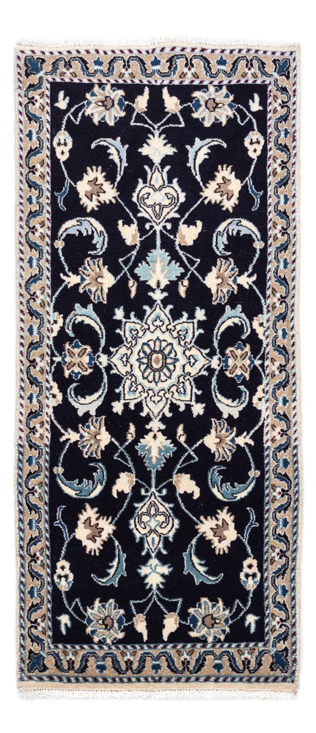 Perserteppich - Nain 139 x 66 cm - dunkelblau