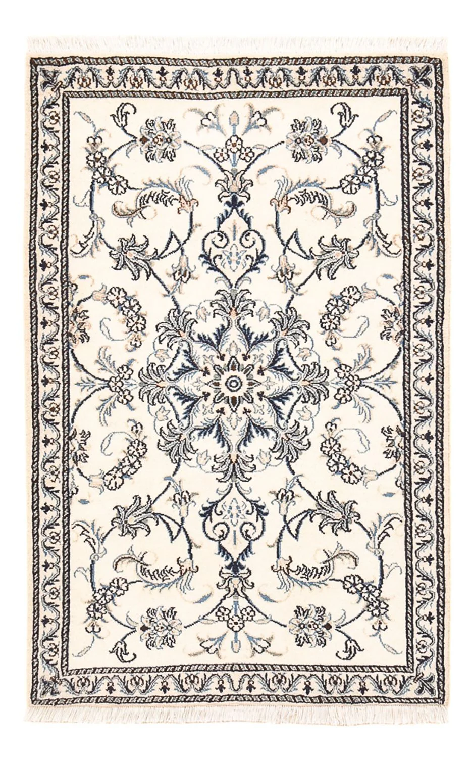 Perserteppich - Nain - 140 x 88 cm - hellgrau