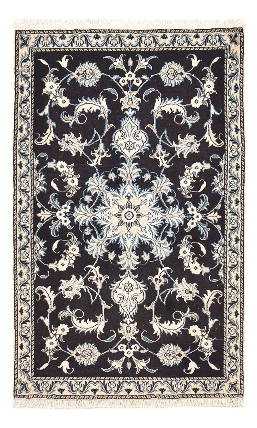 Perserteppich - Nain - 141 x 90 cm - dunkelblau