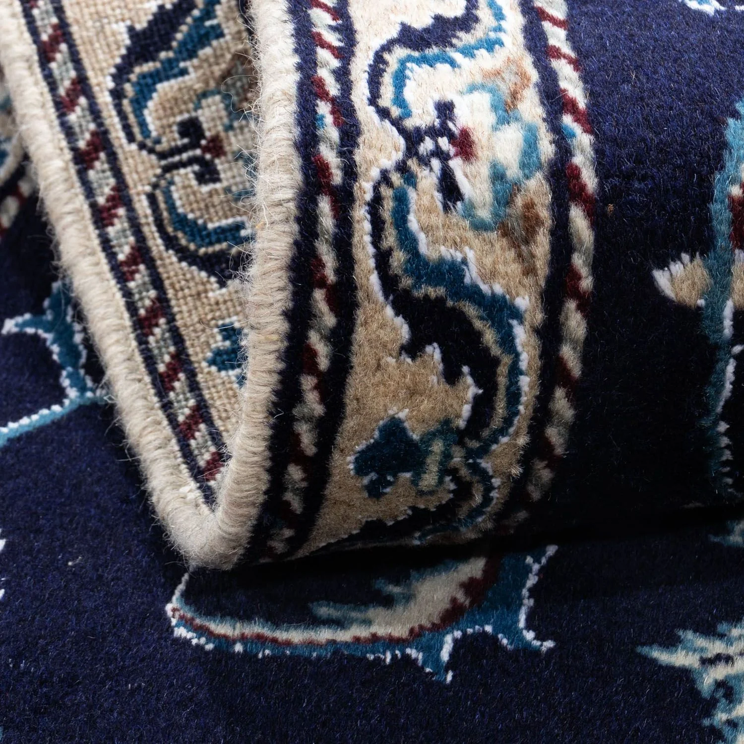 Perserteppich - Nain 143 x 70 cm - blau - Image 4