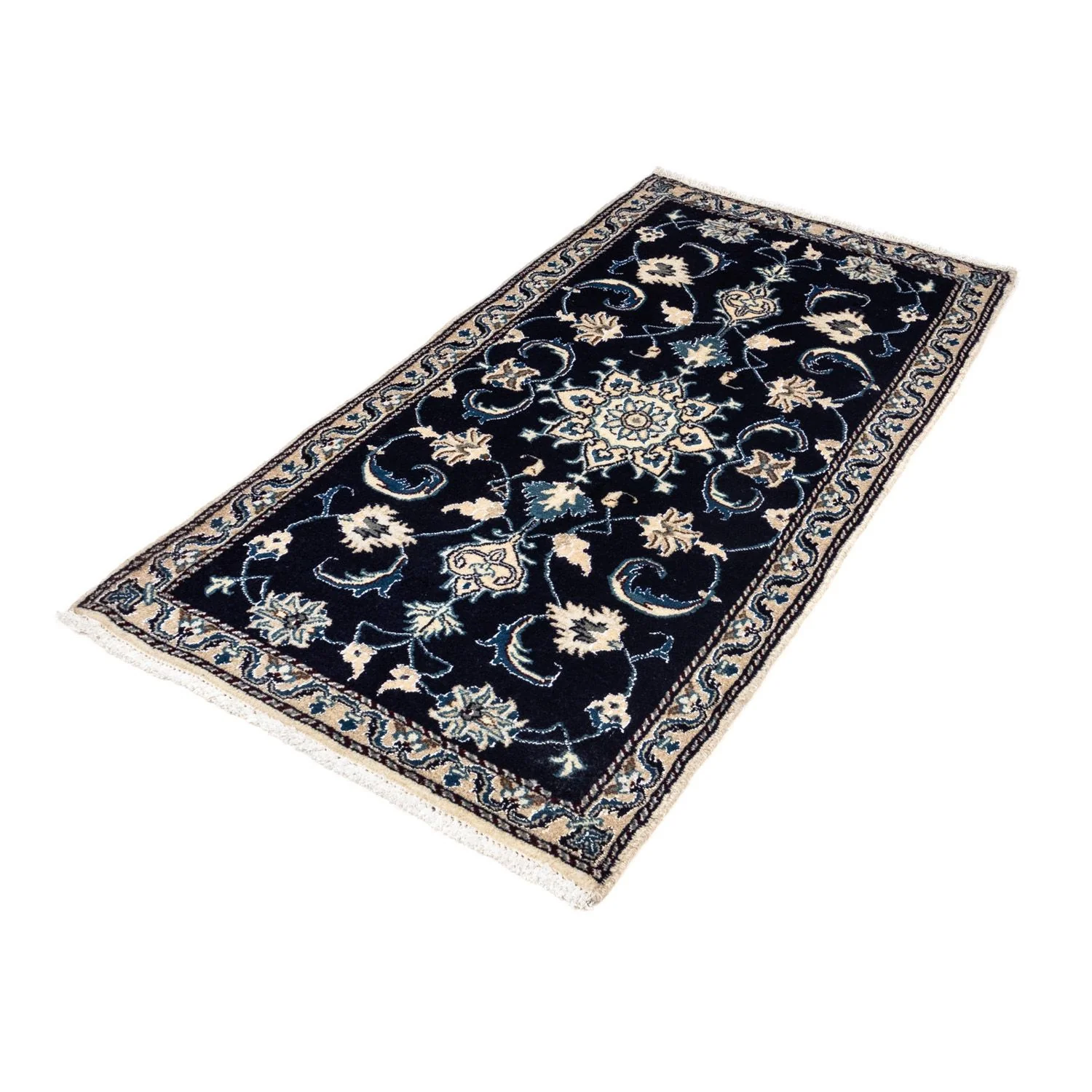 Perserteppich - Nain 143 x 70 cm - blau - Image 5
