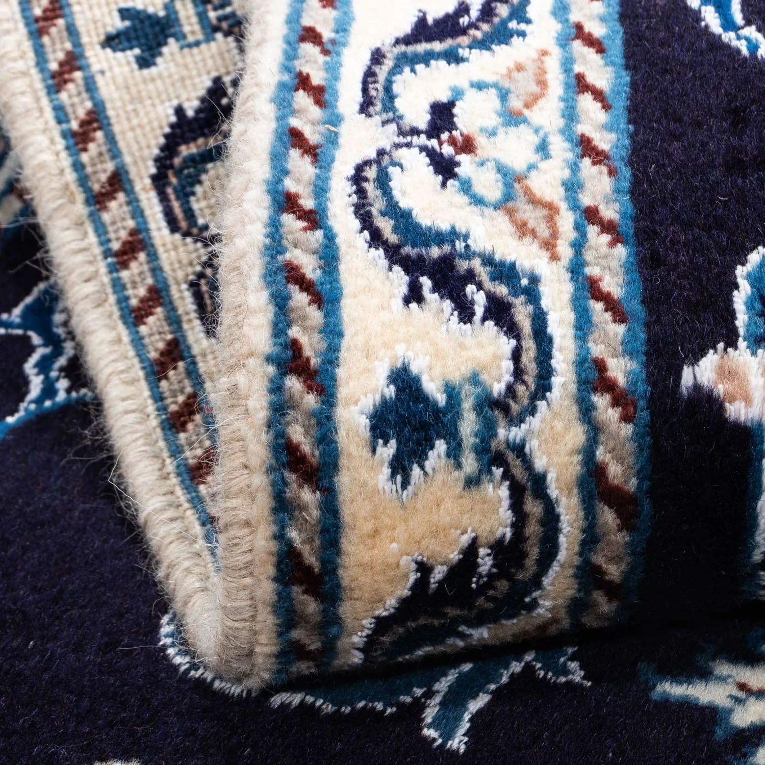Perserteppich - Nain 143 x 70 cm - dunkelblau - Image 4
