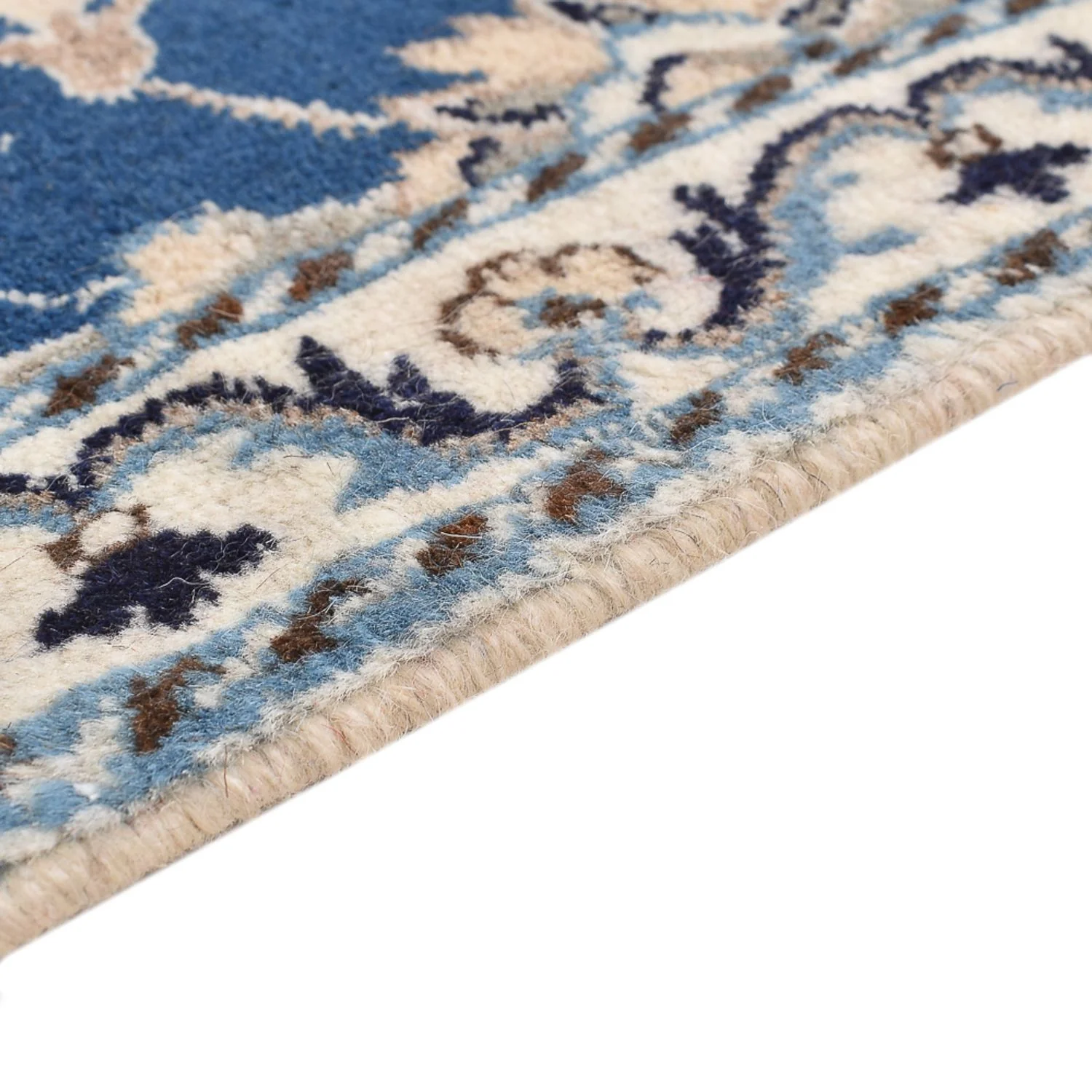 Perserteppich - Nain - 143 x 86 cm - blau - Image 3