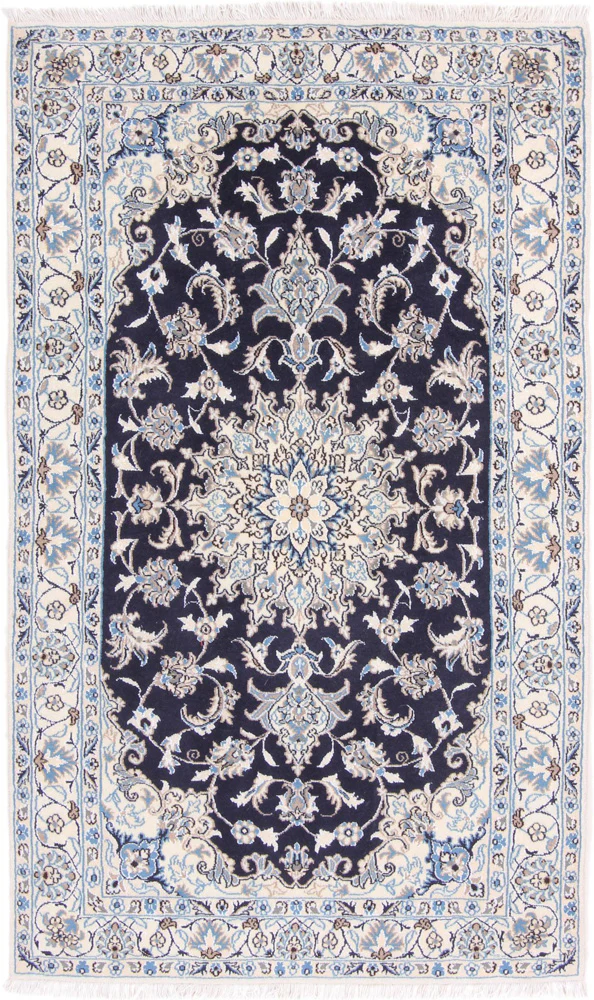 Perserteppich - Nain - 195 x 118 cm - dunkelblau