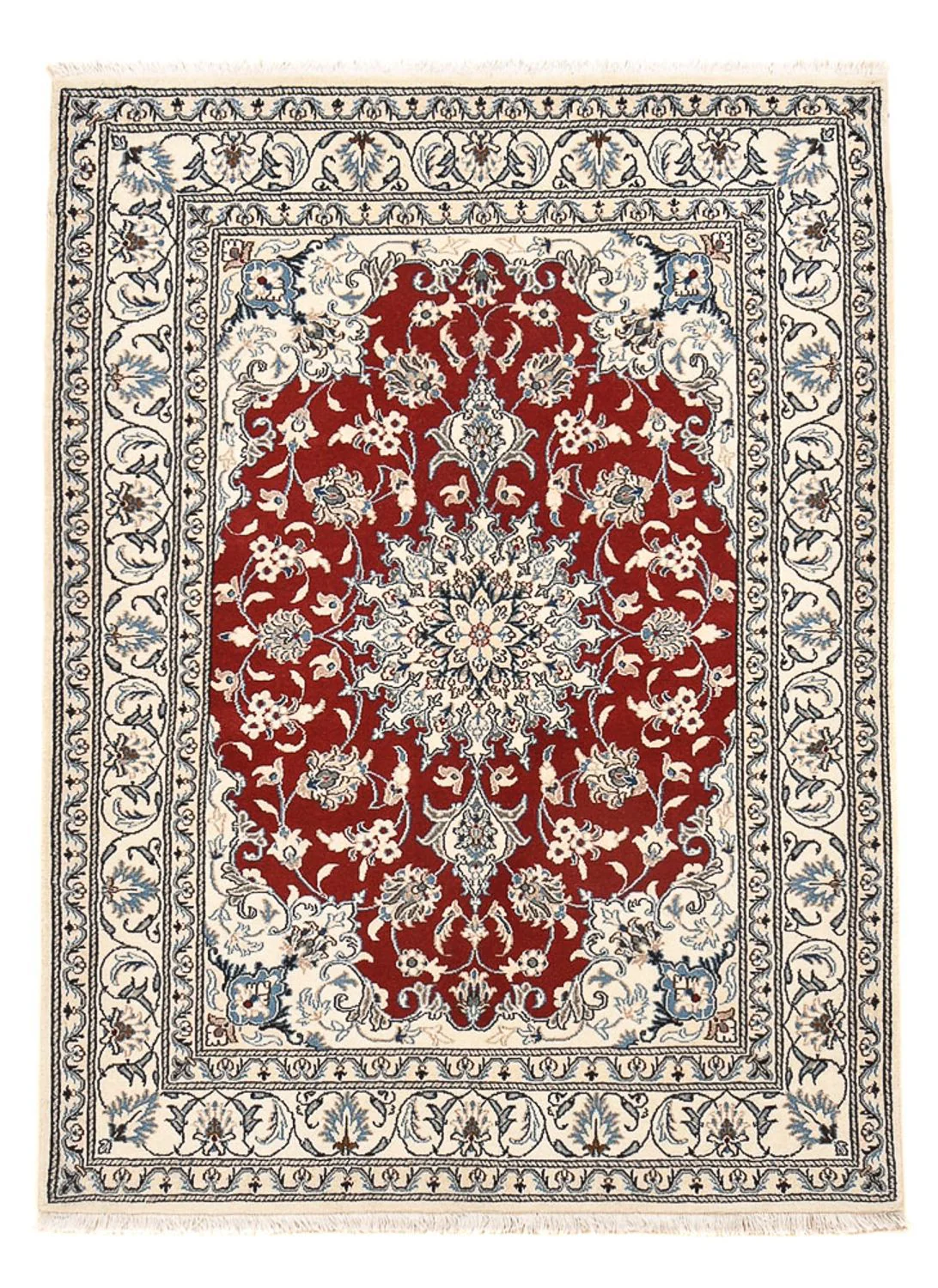 Perserteppich - Nain - 195 x 143 cm - rot
