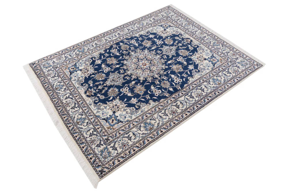 Perserteppich - Nain - 197 x 145 cm - dunkelblau - Image 2