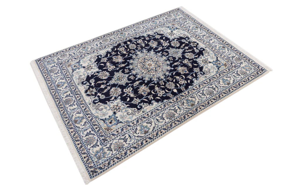 Perserteppich - Nain - 200 x 148 cm - dunkelblau - Image 3