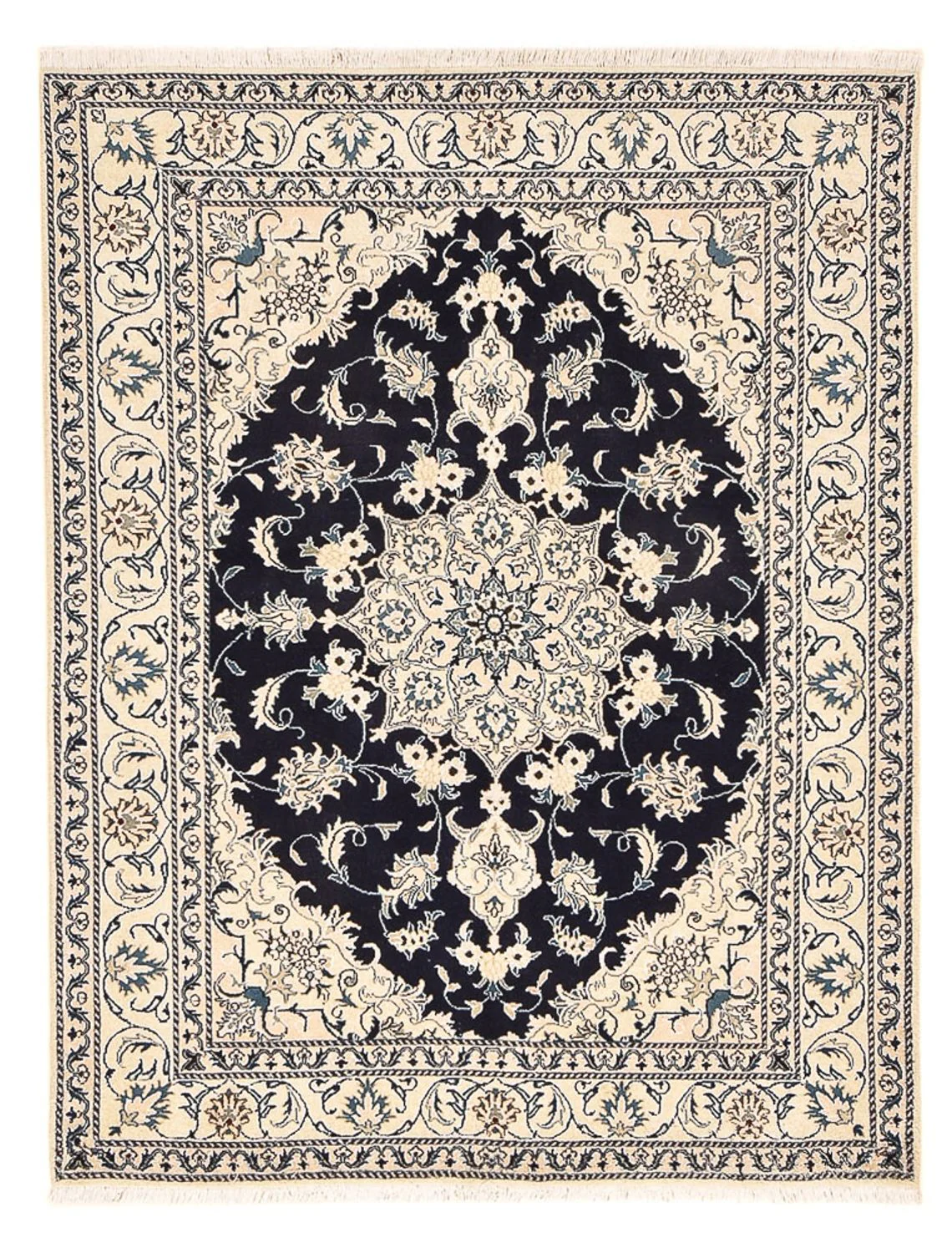 Perserteppich - Nain - 200 x 149 cm - dunkelblau