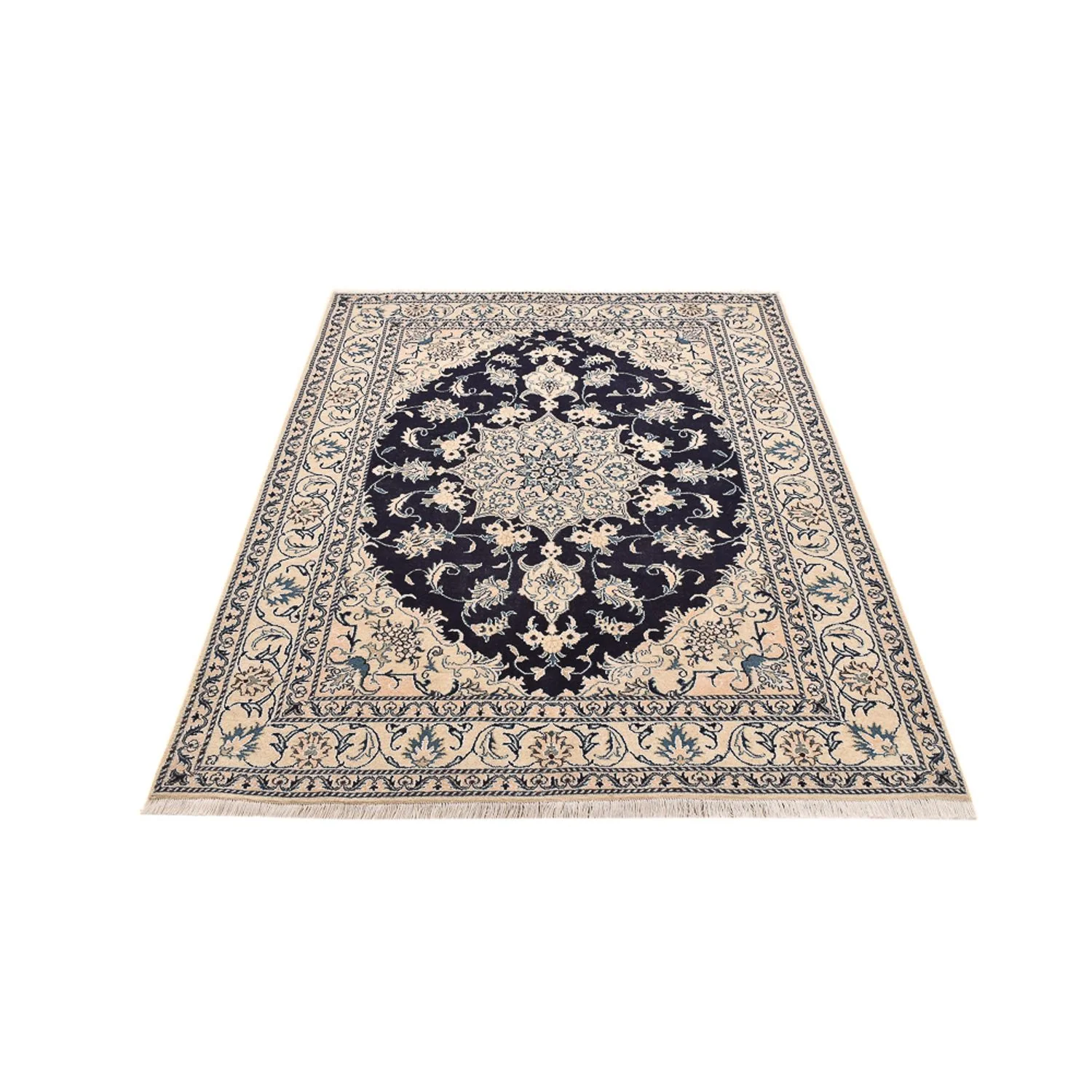 Perserteppich - Nain - 200 x 149 cm - dunkelblau - Image 5