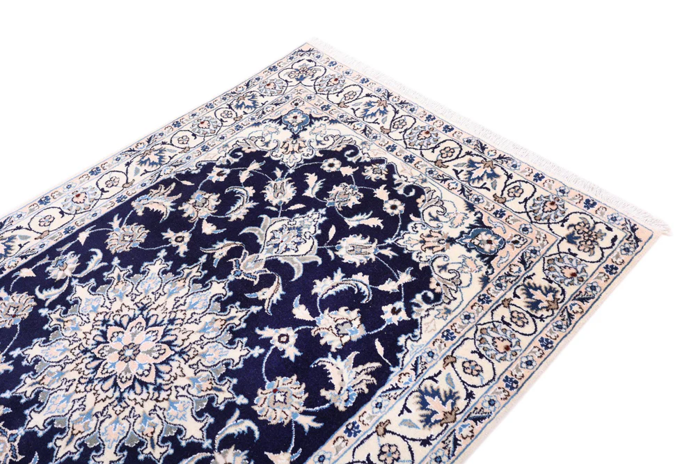 Perserteppich - Nain - 202 x 119 cm - dunkelblau - Image 4