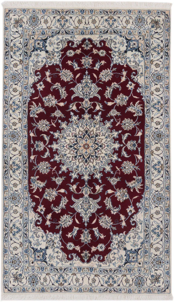 Perserteppich - Nain - 202 x 120 cm - rot