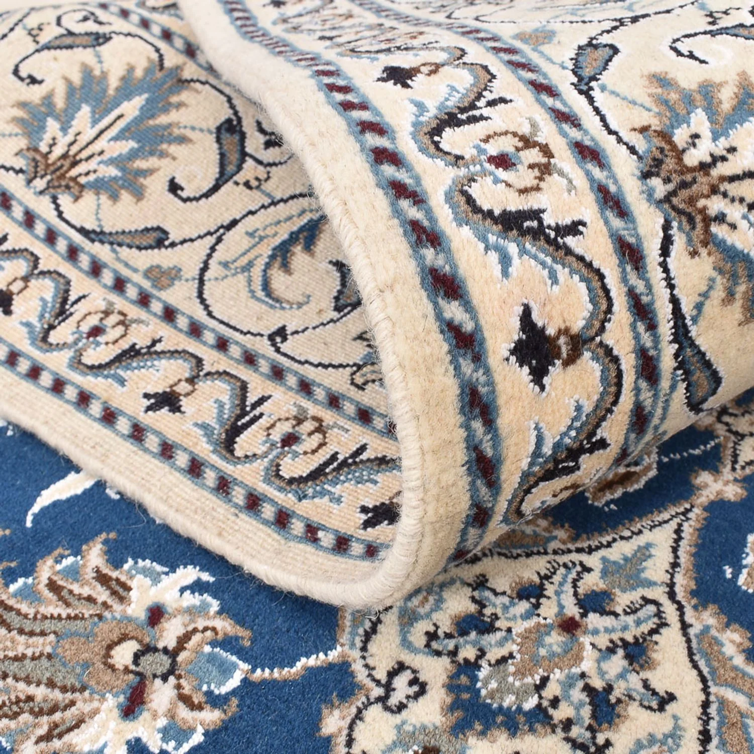 Perserteppich - Nain - 202 x 155 cm - dunkelblau - Image 4