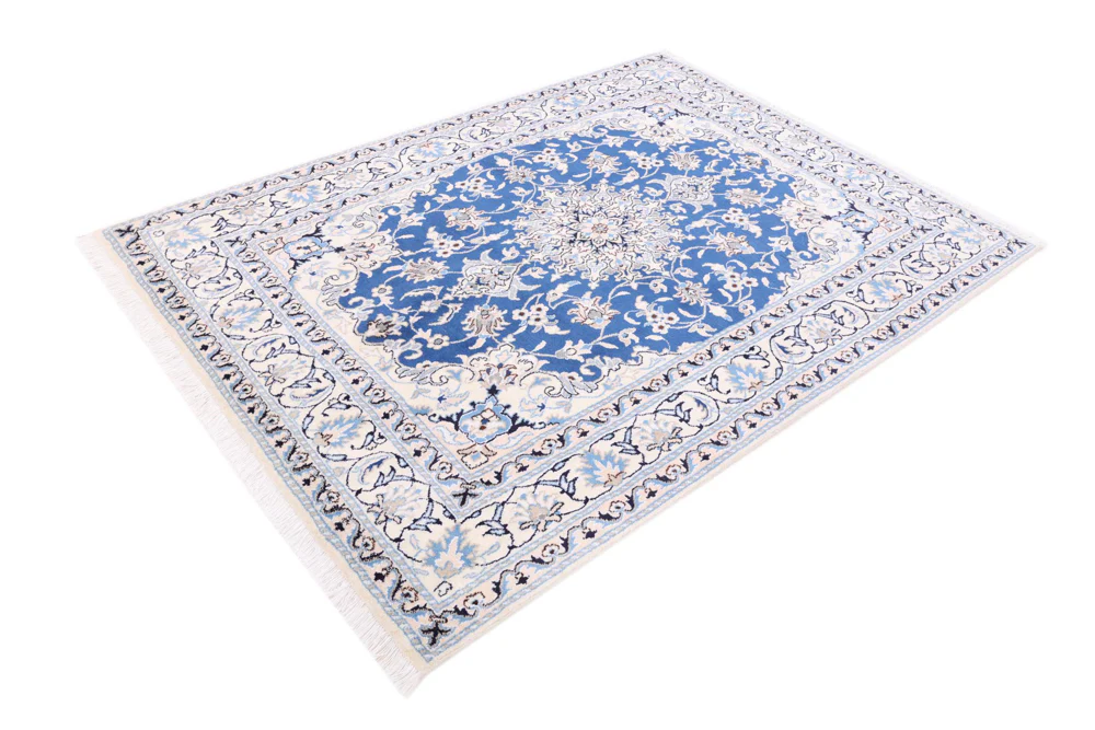 Perserteppich - Nain - 203 x 147 cm - blau - Image 2