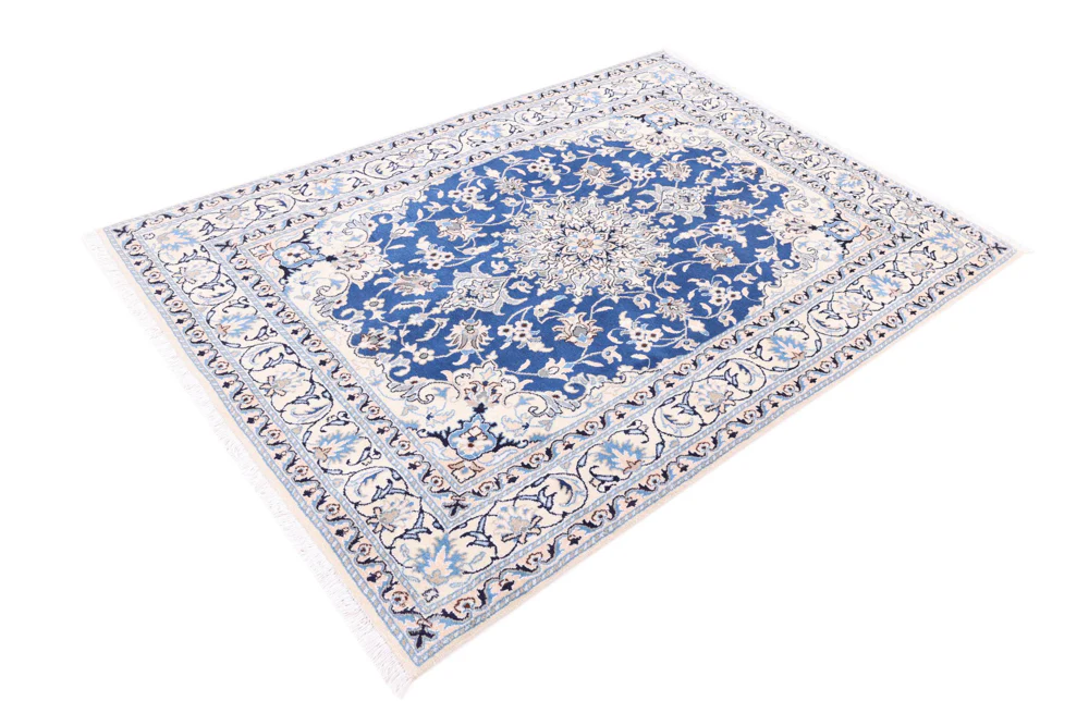 Perserteppich - Nain - 203 x 147 cm - blau - Image 3