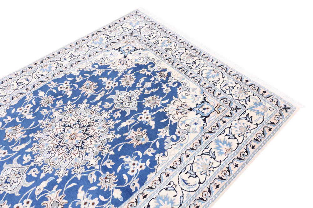 Perserteppich - Nain - 203 x 147 cm - blau - Image 4