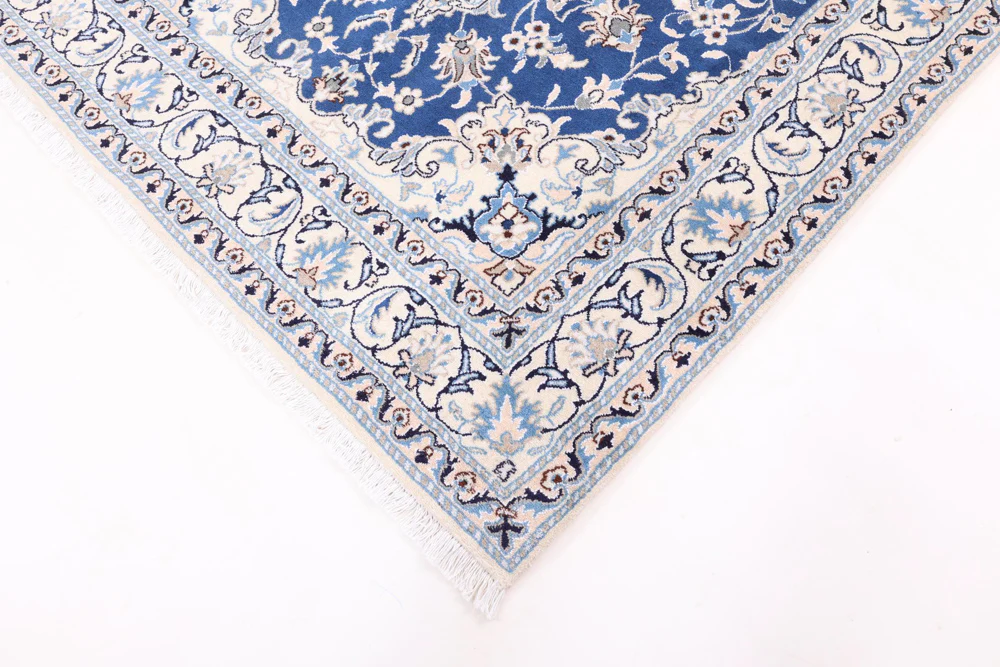 Perserteppich - Nain - 203 x 147 cm - blau - Image 5