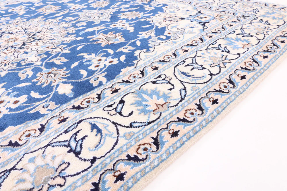 Perserteppich - Nain - 203 x 147 cm - blau - Image 6