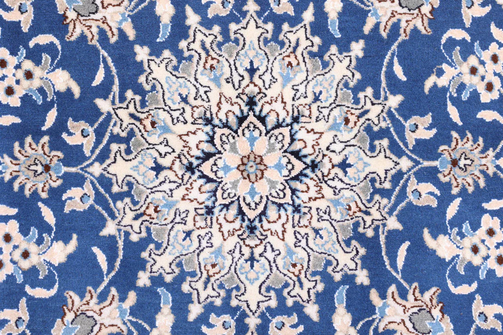Perserteppich - Nain - 203 x 147 cm - blau - Image 7