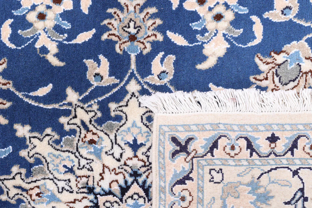 Perserteppich - Nain - 203 x 147 cm - blau - Image 8