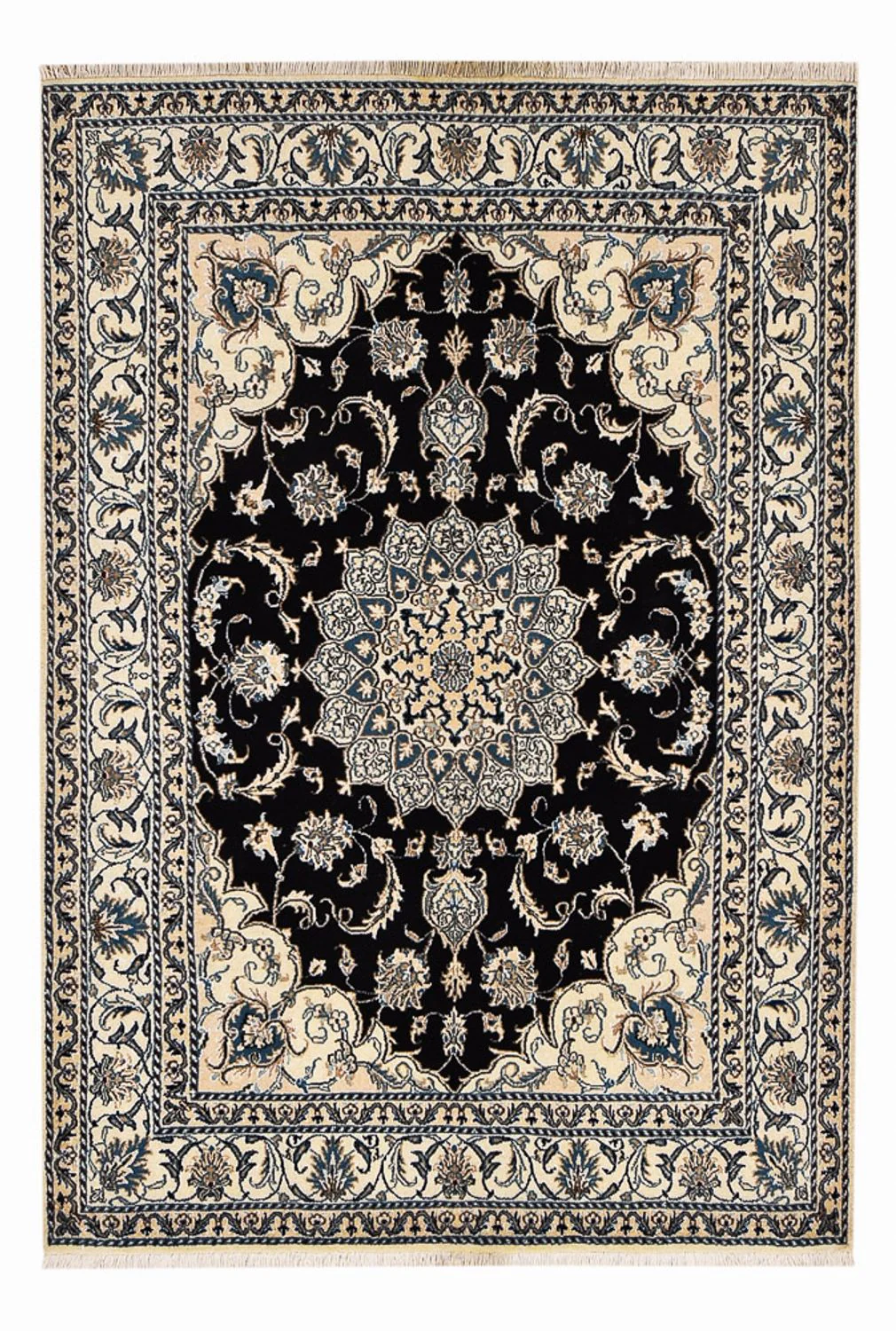 Perserteppich - Nain - 210 x 149 cm - dunkelblau