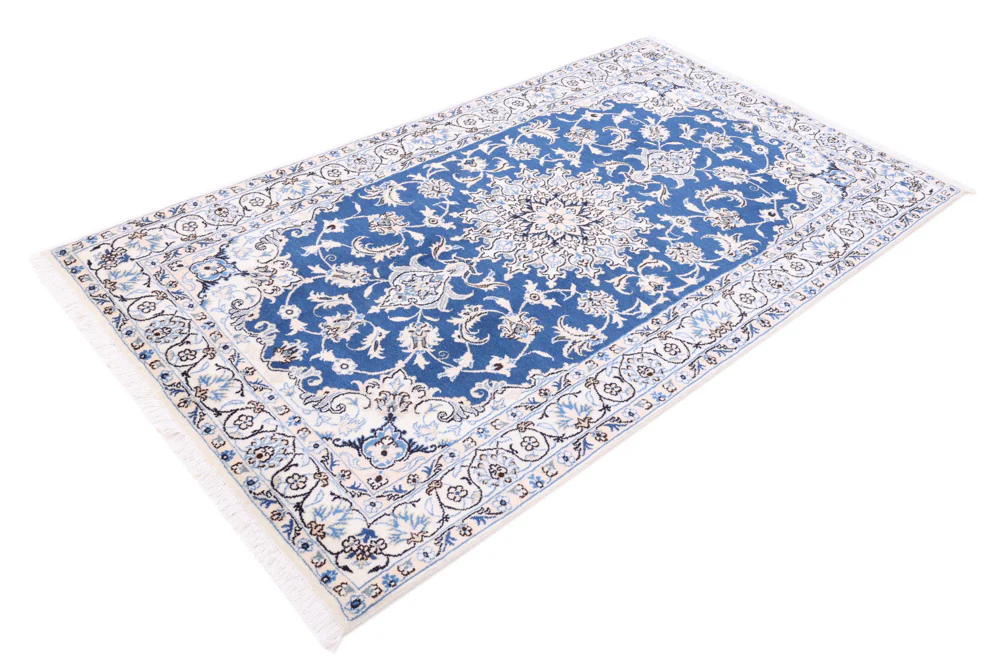 Perserteppich - Nain - 211 x 122 cm - blau - Image 2
