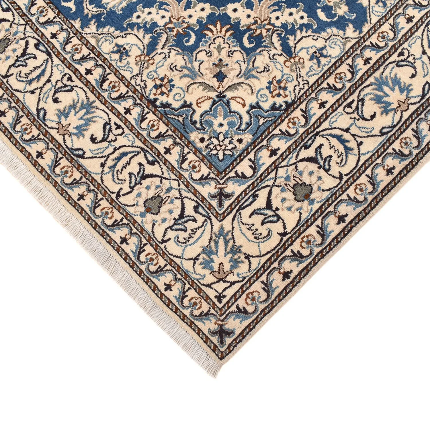 Perserteppich - Nain - 234 x 166 cm - blau - Image 2