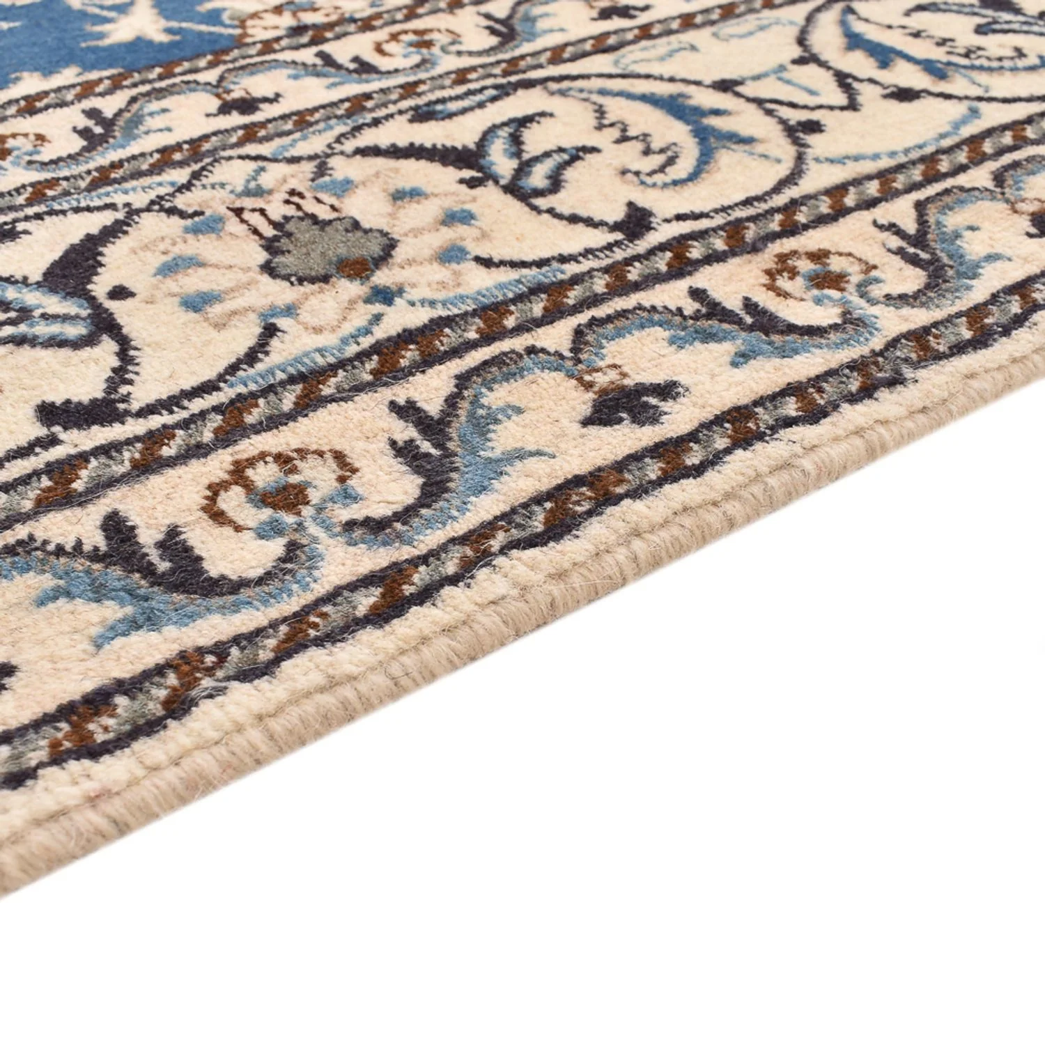 Perserteppich - Nain - 234 x 166 cm - blau - Image 3