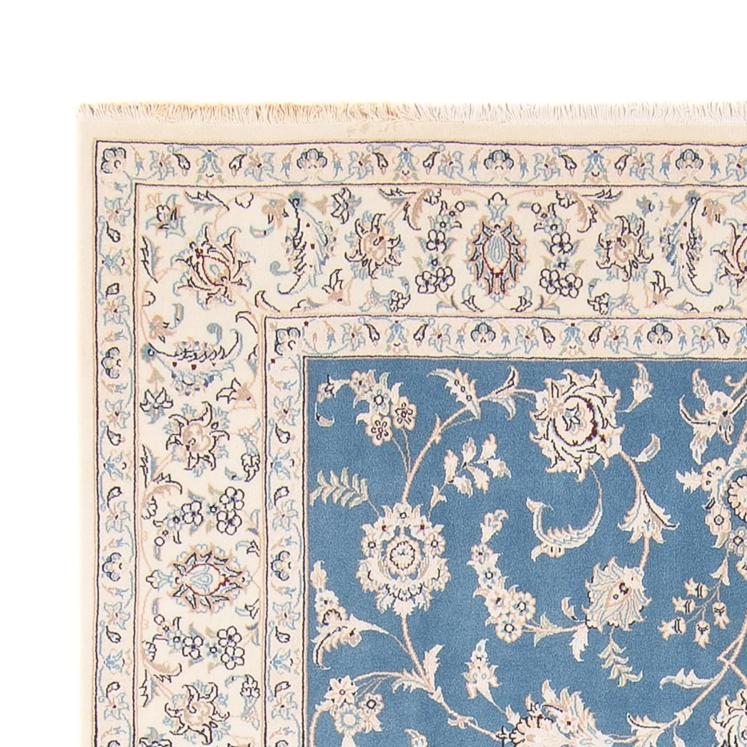 Perserteppich - Nain - 237 x 170 cm - blau - Image 3