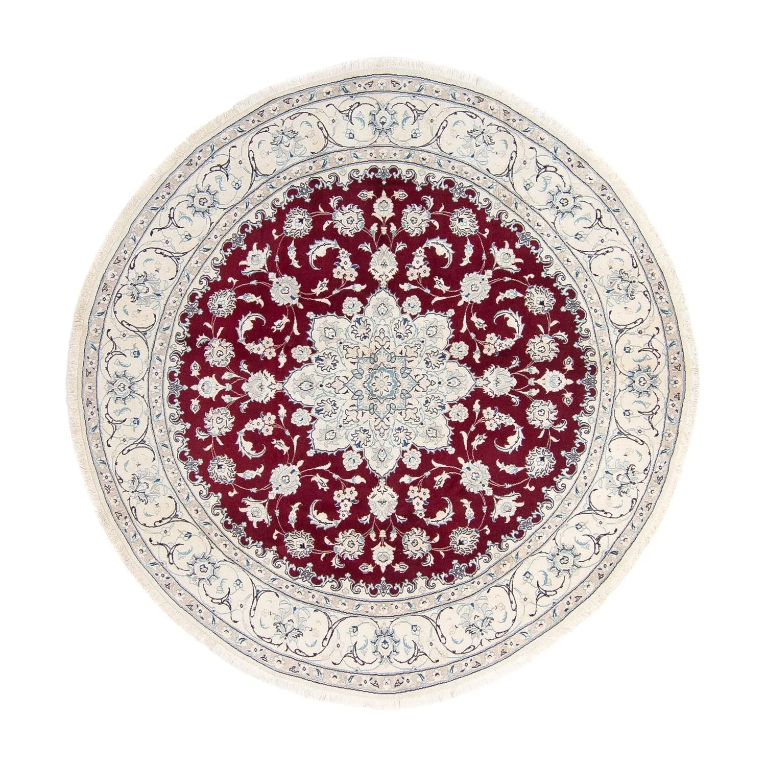 Perserteppich - Nain 240 x 240 cm - dunkelrot