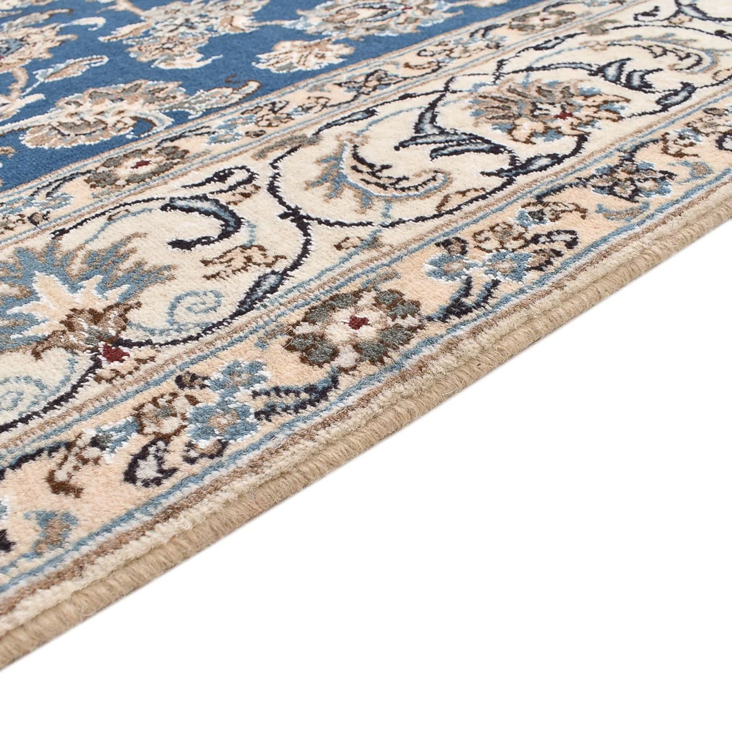 Perserteppich - Nain - 242 x 165 cm - blau - Image 3