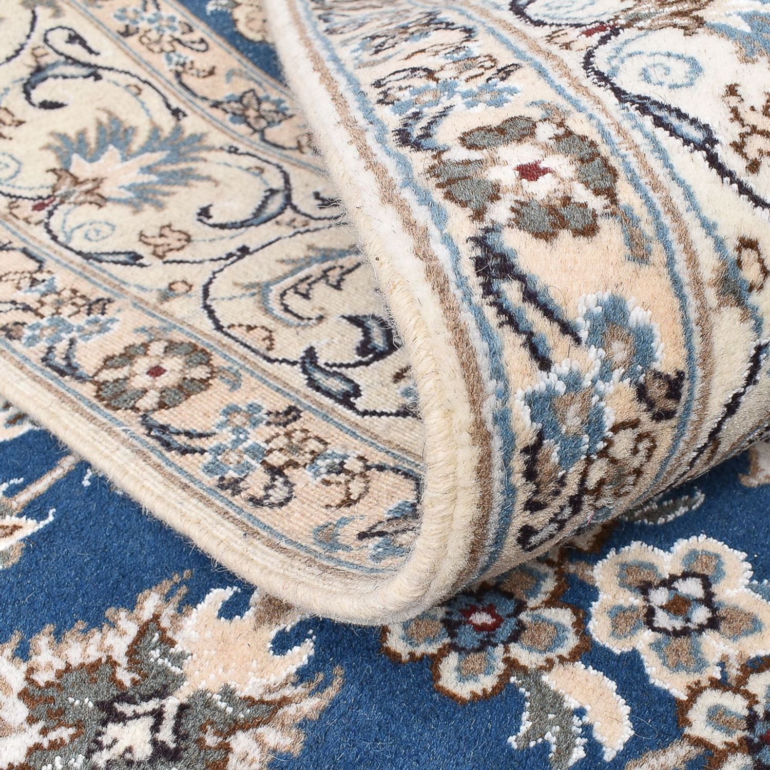 Perserteppich - Nain - 242 x 165 cm - blau - Image 4