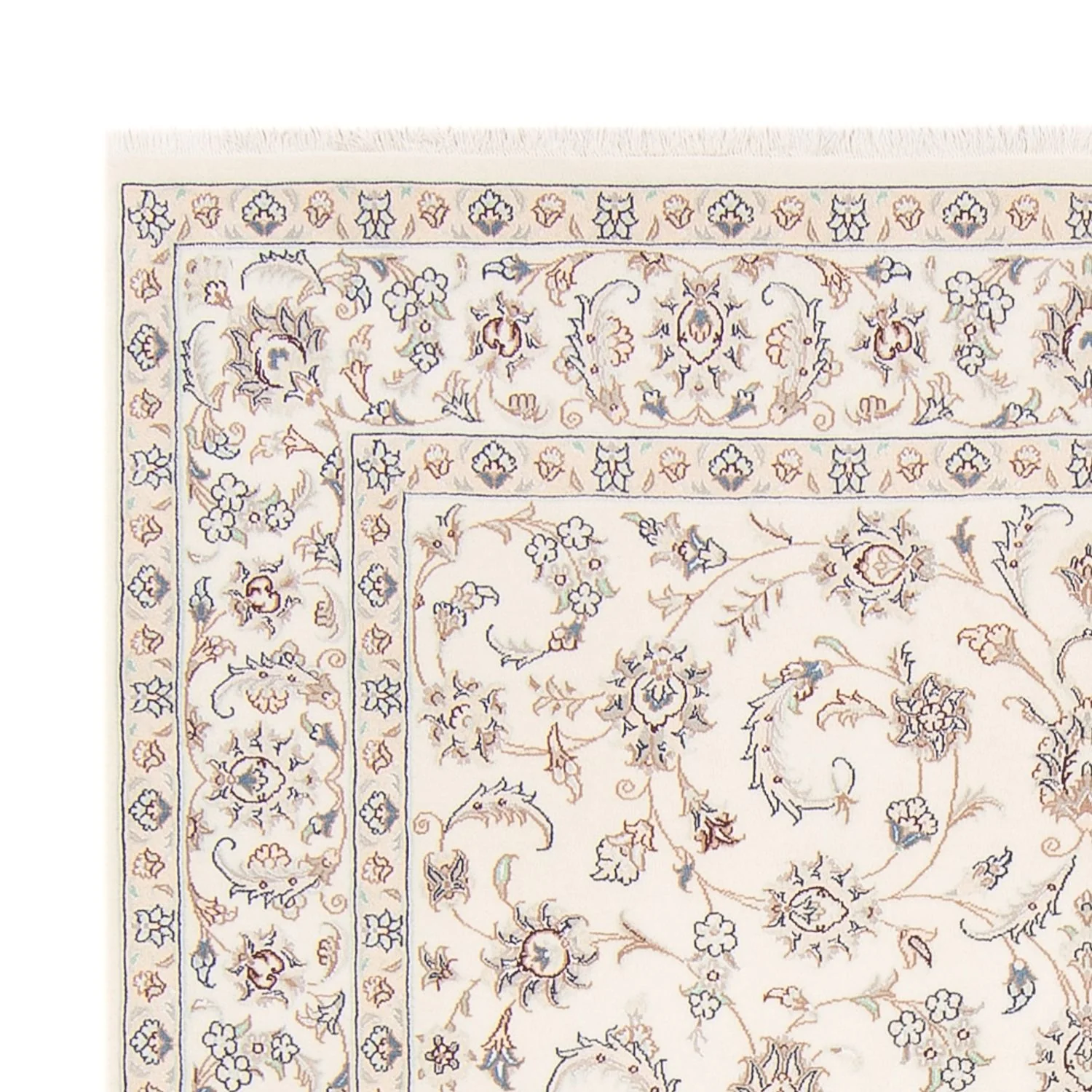 Perserteppich - Nain - 242 x 171 cm - creme - Image 3