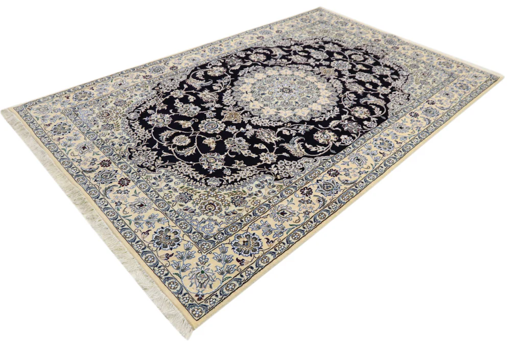 Perserteppich - Nain - 246 x 154 cm - dunkelblau - Image 2