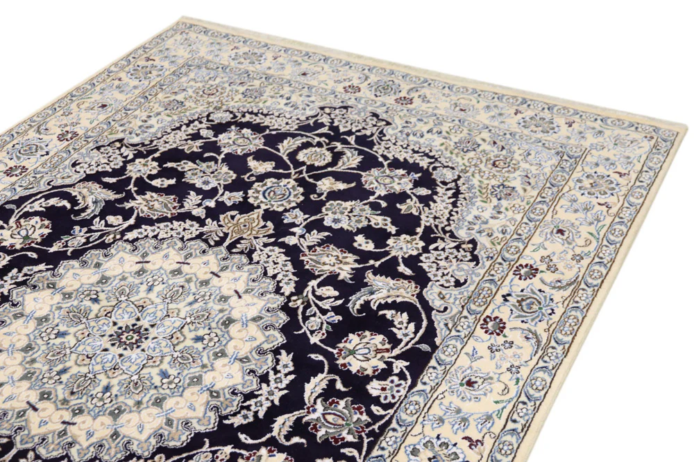 Perserteppich - Nain - 246 x 154 cm - dunkelblau - Image 4