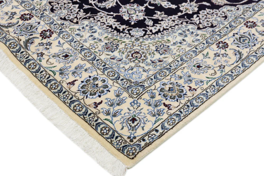 Perserteppich - Nain - 246 x 154 cm - dunkelblau - Image 5