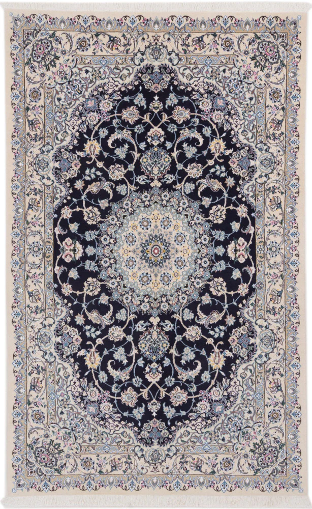 Perserteppich - Nain - 255 x 158 cm - dunkelblau