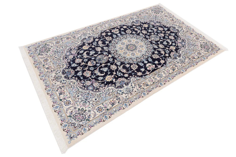Perserteppich - Nain - 255 x 158 cm - dunkelblau - Image 3