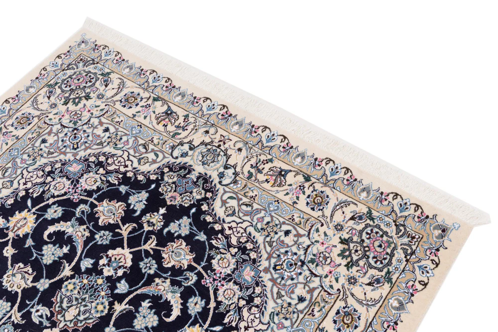 Perserteppich - Nain - 255 x 158 cm - dunkelblau - Image 4