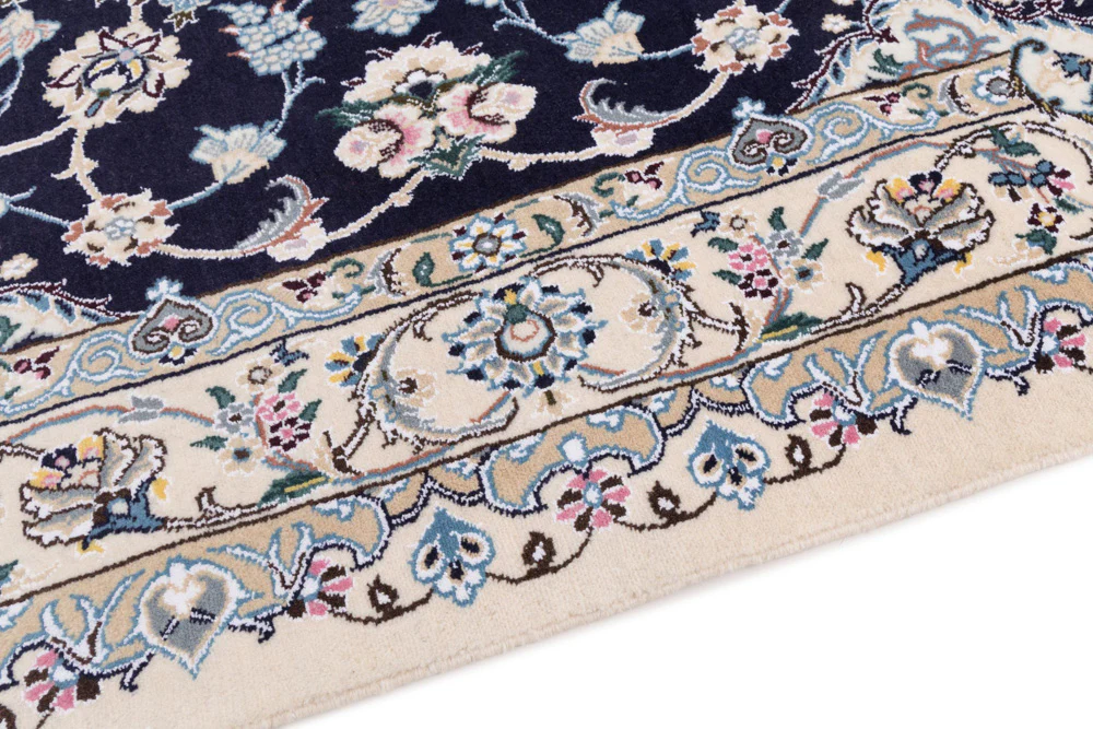 Perserteppich - Nain - 255 x 158 cm - dunkelblau - Image 5