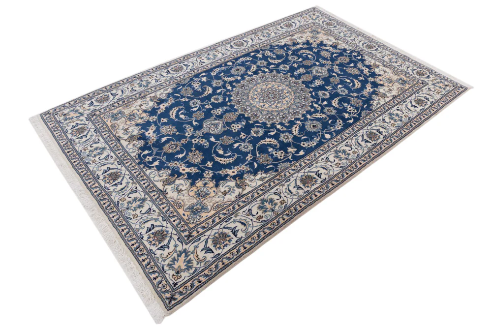Perserteppich - Nain - 299 x 194 cm - blau - Image 3