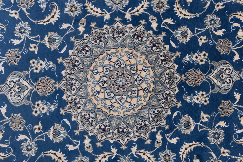 Perserteppich - Nain - 299 x 194 cm - blau - Image 8