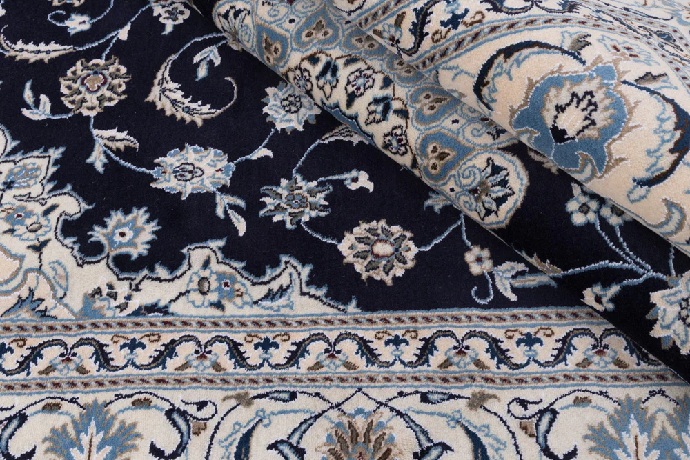 Perserteppich - Nain - 306 x 198 cm - dunkelblau - Image 9