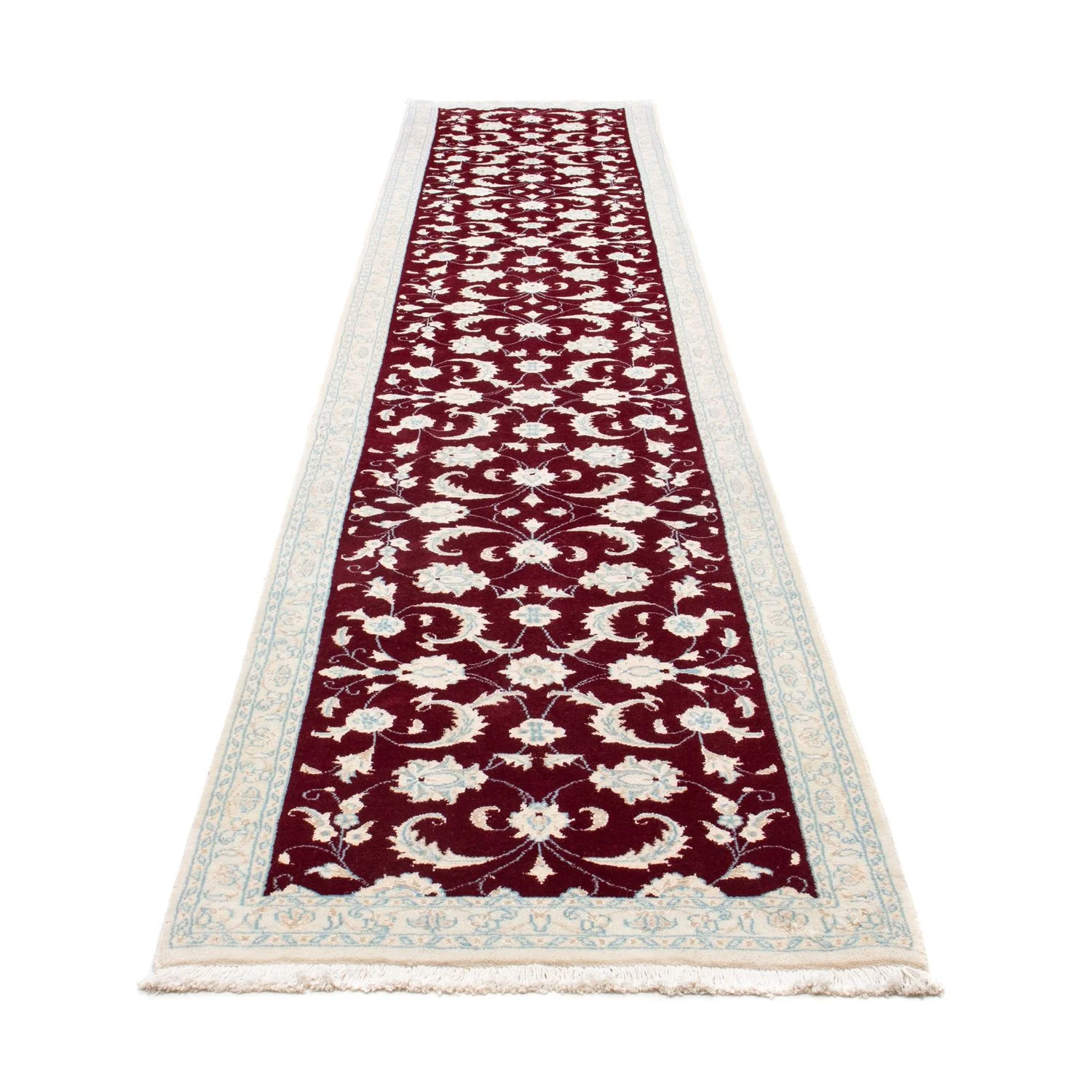 Perserteppich - Nain 398 x 84 cm - dunkelrot - Image 5
