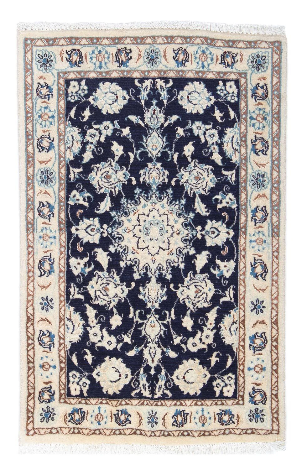 Perserteppich - Nain 85 x 55 cm - dunkelblau
