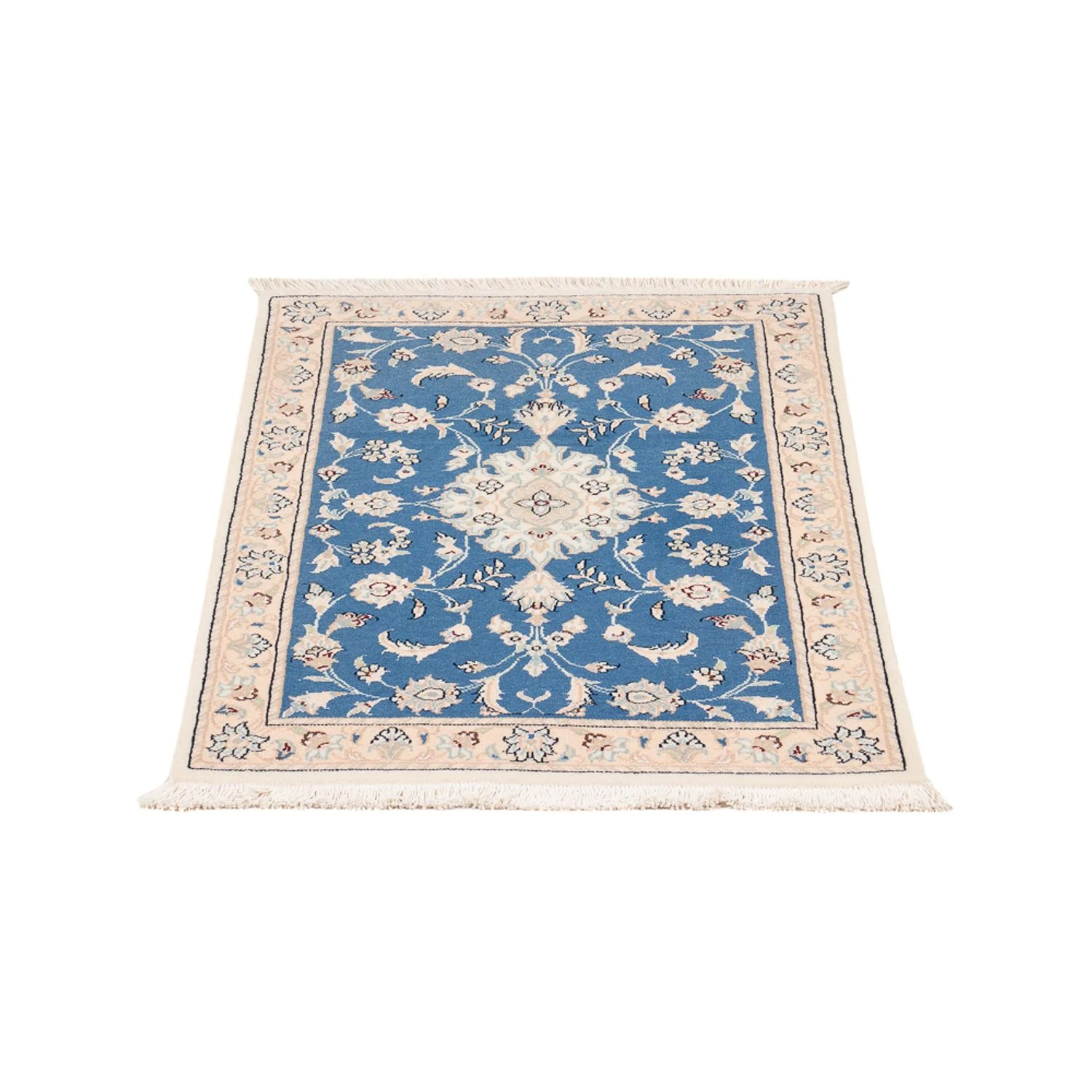 Perserteppich - Nain - 88 x 59 cm - blau - Image 5